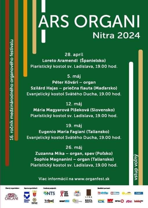 Nitra, festival, organ, plagat
