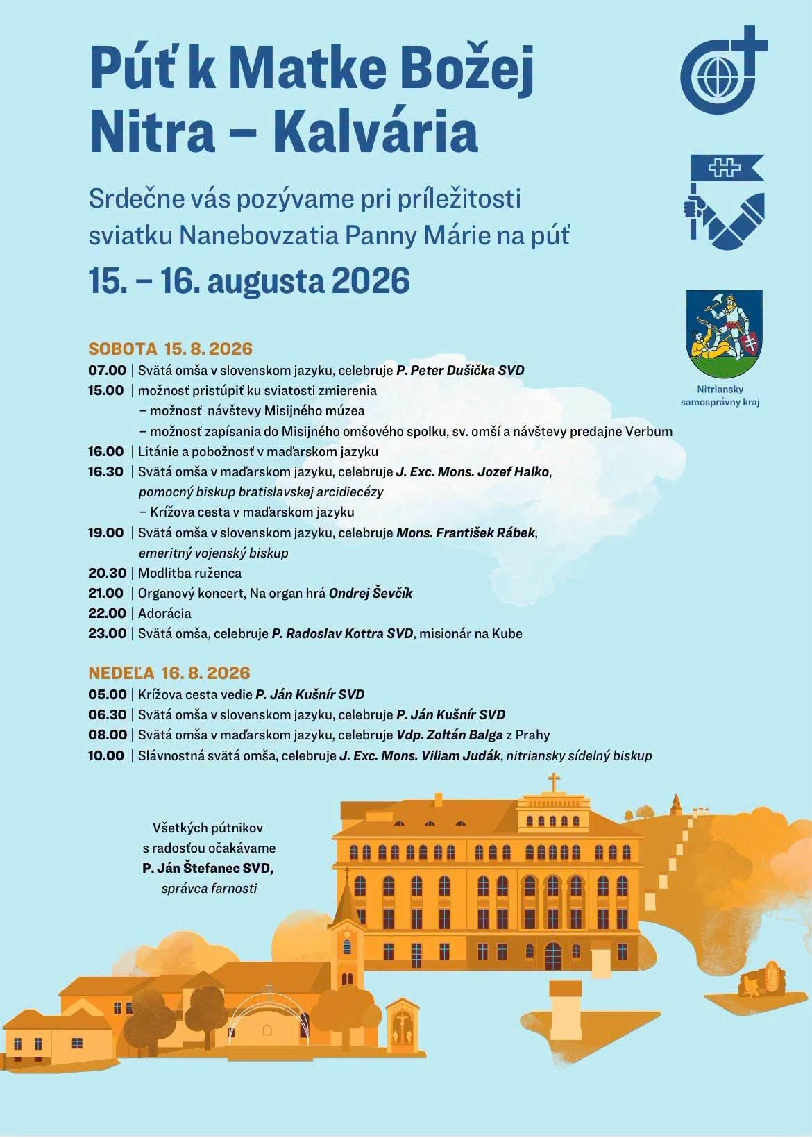Nitra, put, Nanebovzat�, plag�t, 2026